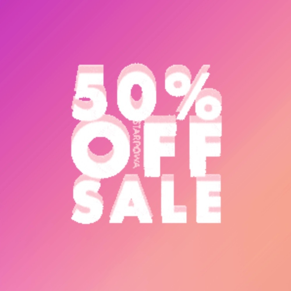Everything 50% off